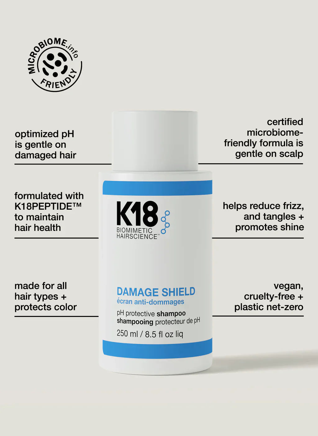 K-18 DAMAGE SHIELD pH protective shampoo